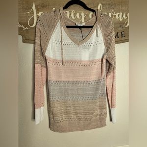 Striped hooded sweater